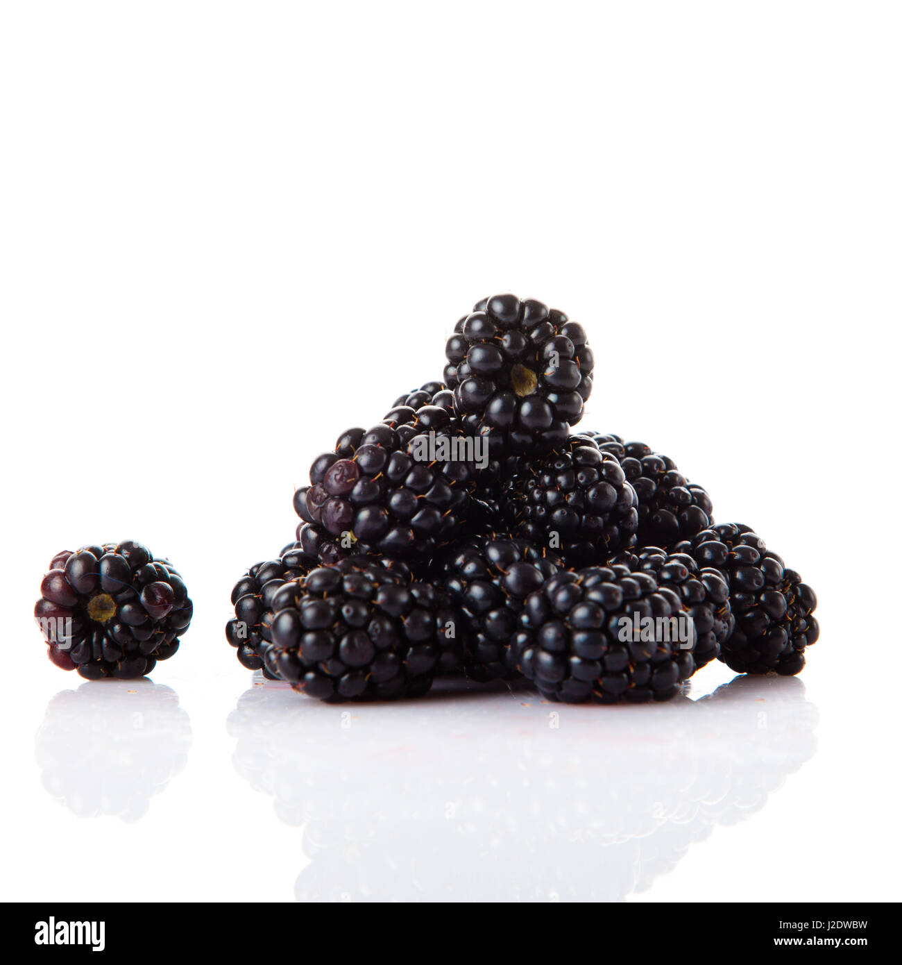 Sweet blackberries isolate on white Stock Photo - Alamy