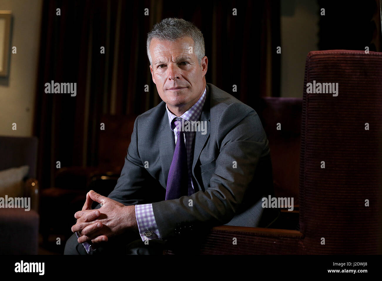 Lawyer Nick Freeman (Mr Loophole) at The Queens Hotel in Leeds, Kenneth Hugill the farmer cleared of shooting a suspected thief on his land has said he is overwhelmed as he thanked nearly a thousand people who contributed to a crowdfunding appeal to pay his legal bills. Stock Photo