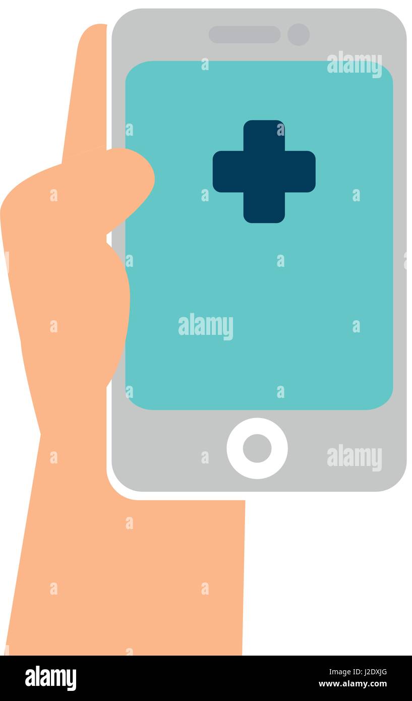 smartphone with medical app isolated icon Stock Vector Image & Art - Alamy