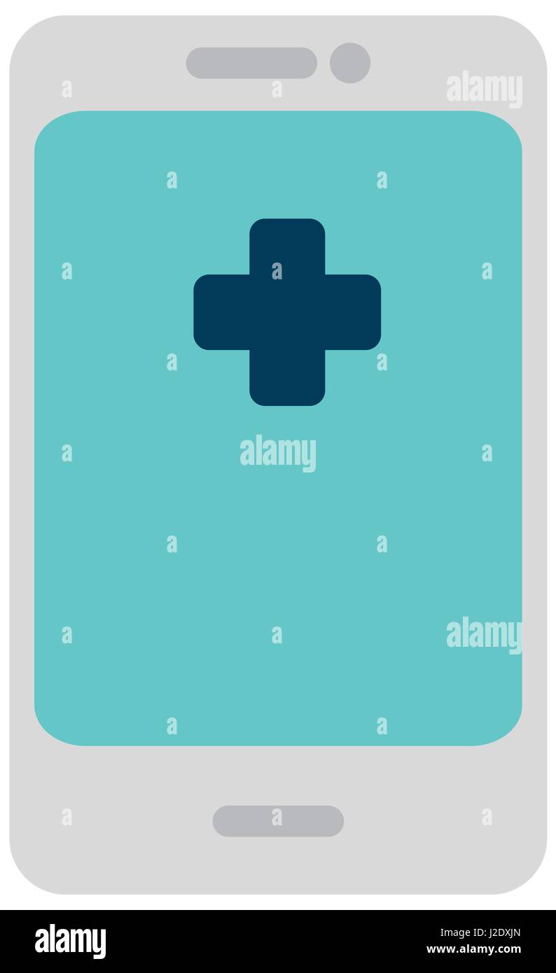 smartphone with medical app isolated icon Stock Vector Image & Art - Alamy