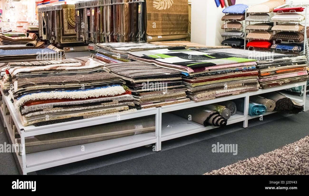 carpets for sale. shop of carpets Stock Photo Alamy