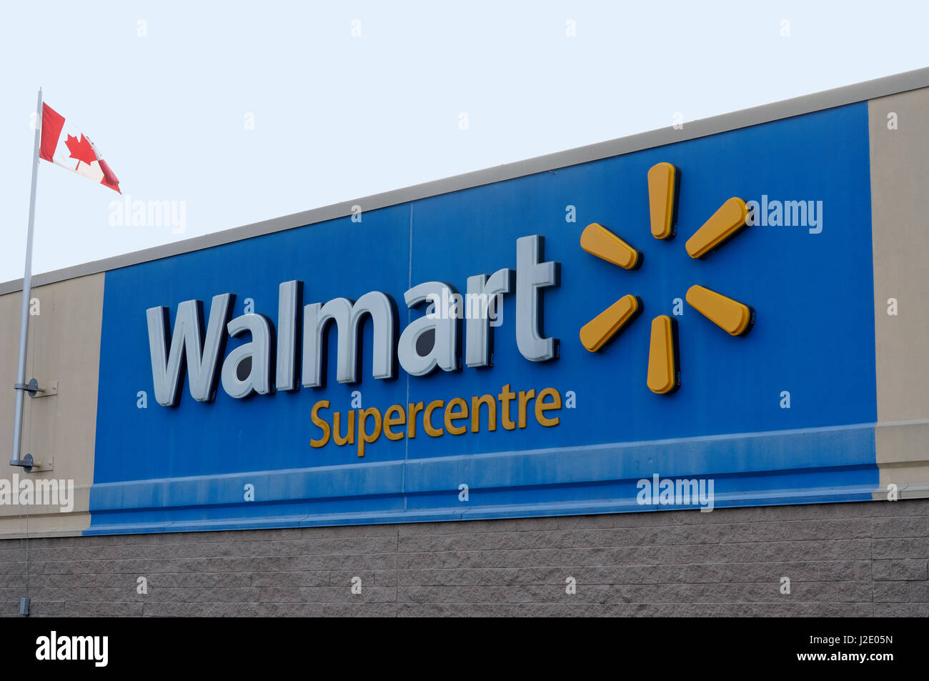 Walmart store outdoor sign in North 