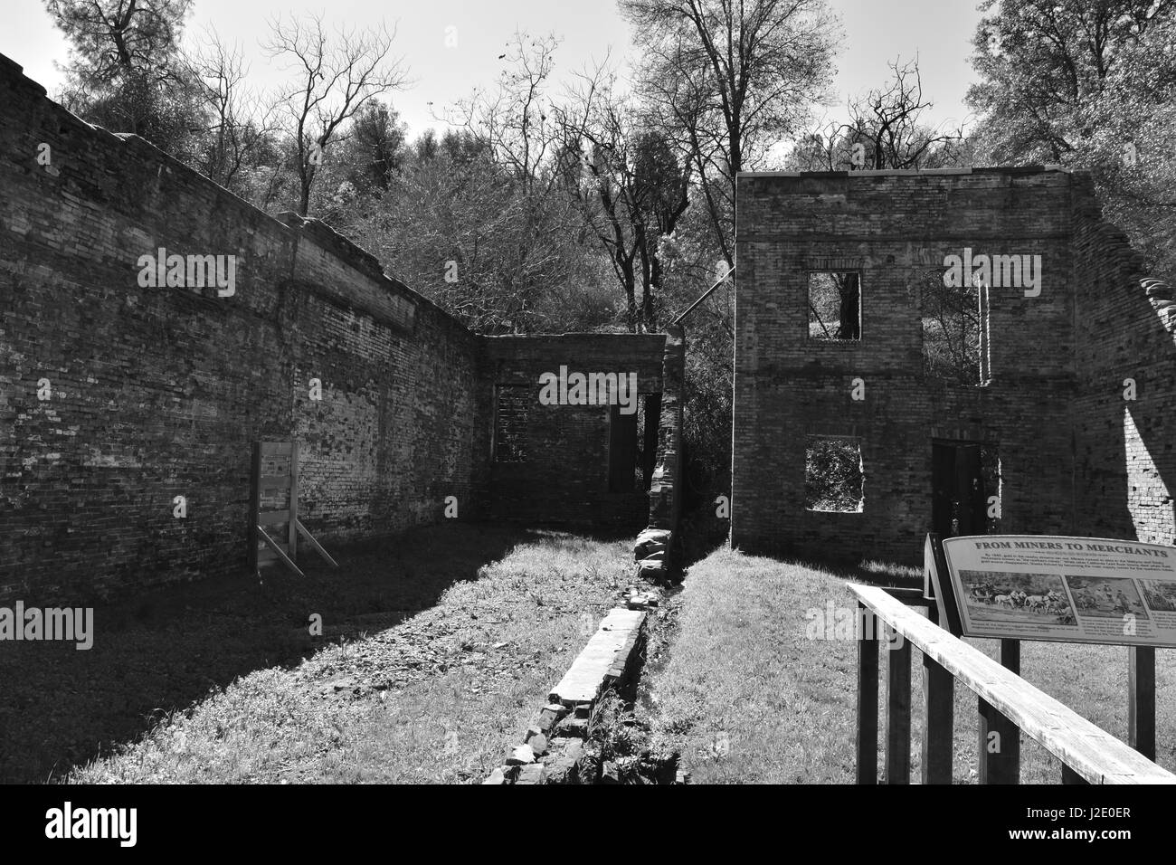 Old Shasta California miners town Stock Photo Alamy