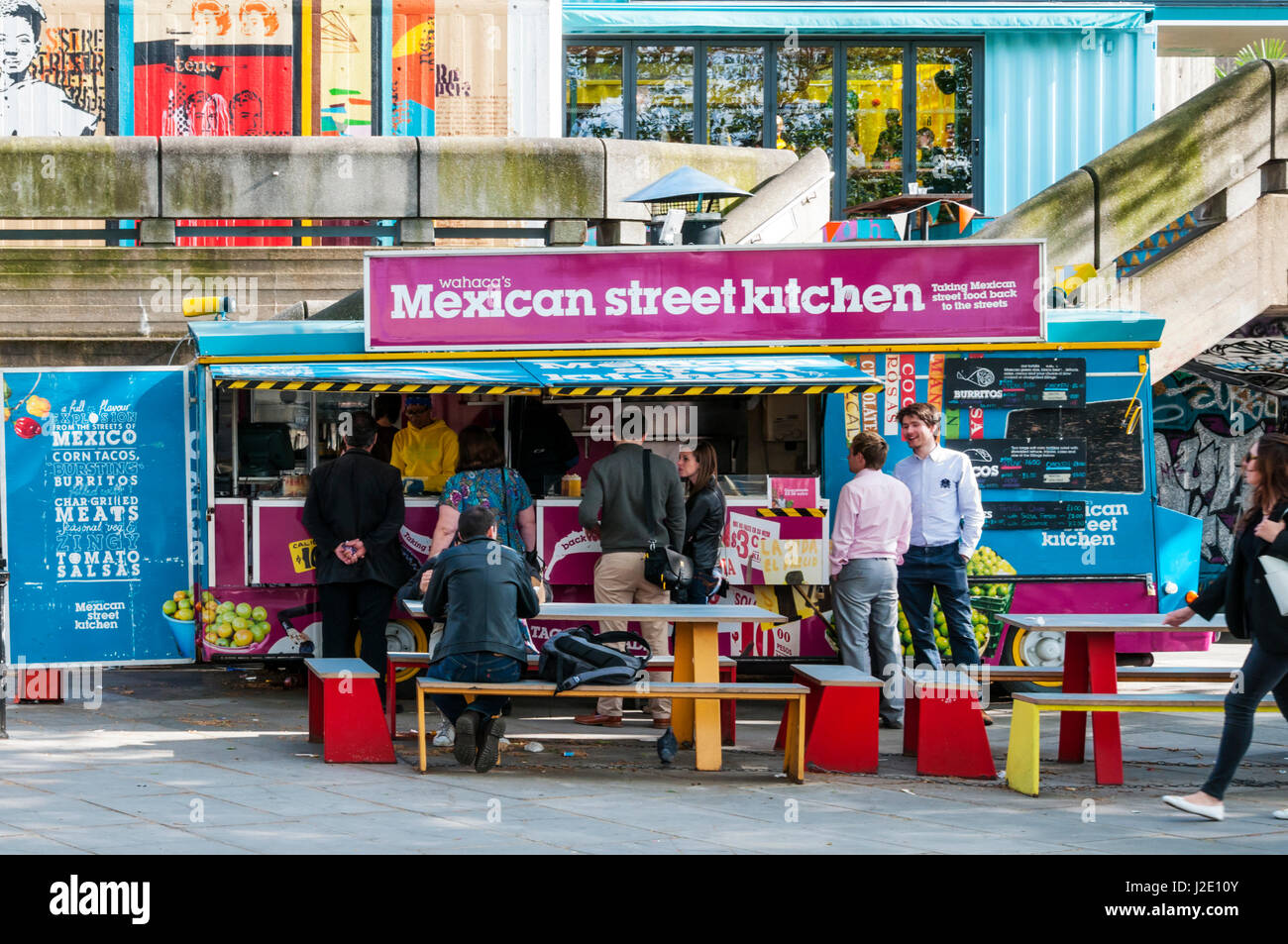 Wahaca's Mexican Street Kitchen on London's South Bank. Stock Photo