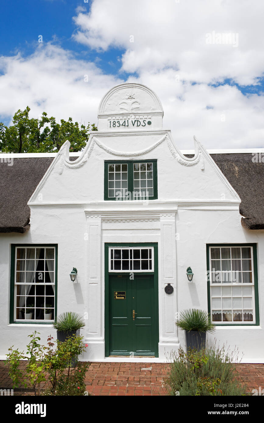 Entrance Cape Dutch house with gable roof Swellendam Overberg Western