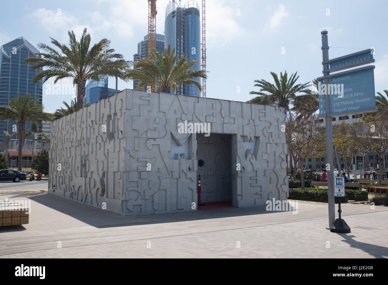 Public restrooms on the San Diego waterfront Stock Photo