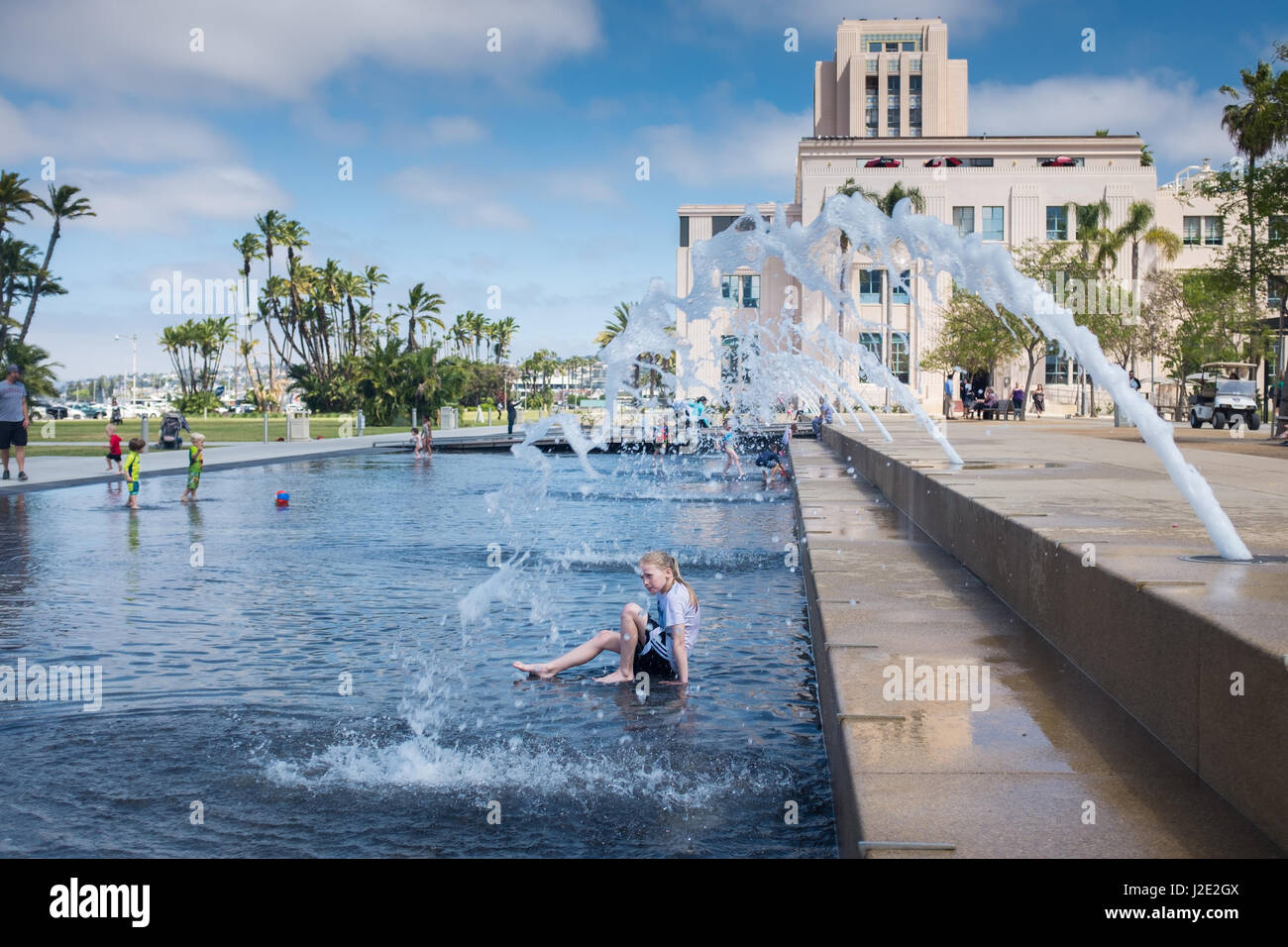 Waterfront park san diego fountains hires stock photography and images
