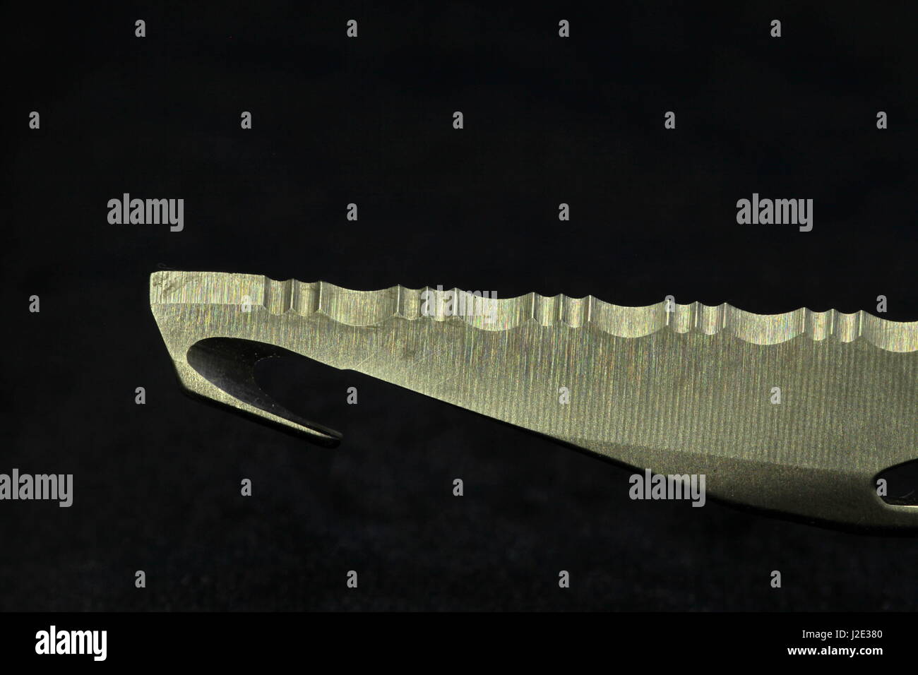 Knife sharpening, steel blade, metal structure, macro Stock Photo Alamy