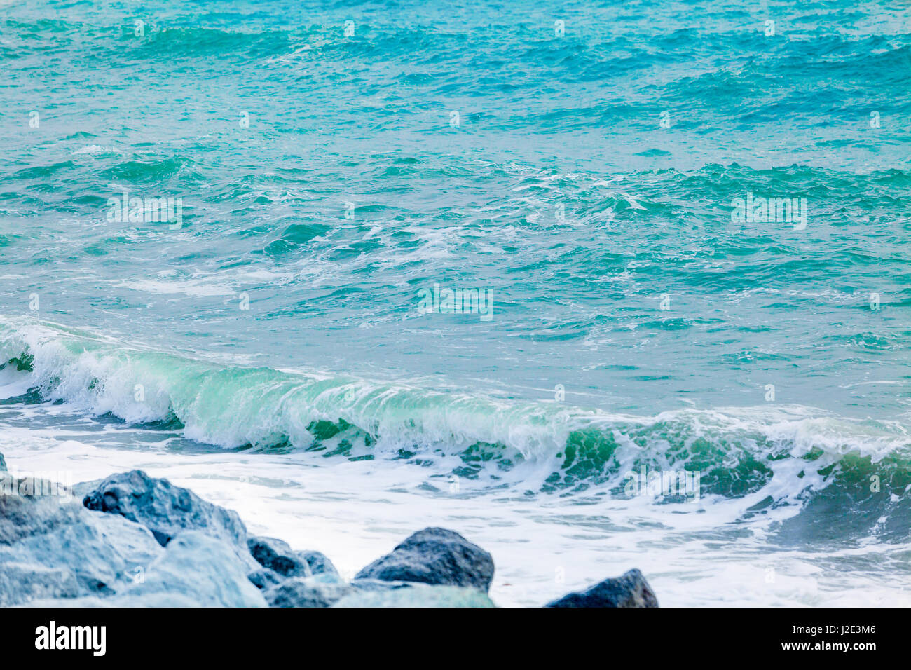 Beautiful sea wave. ocean water background Stock Photo - Alamy