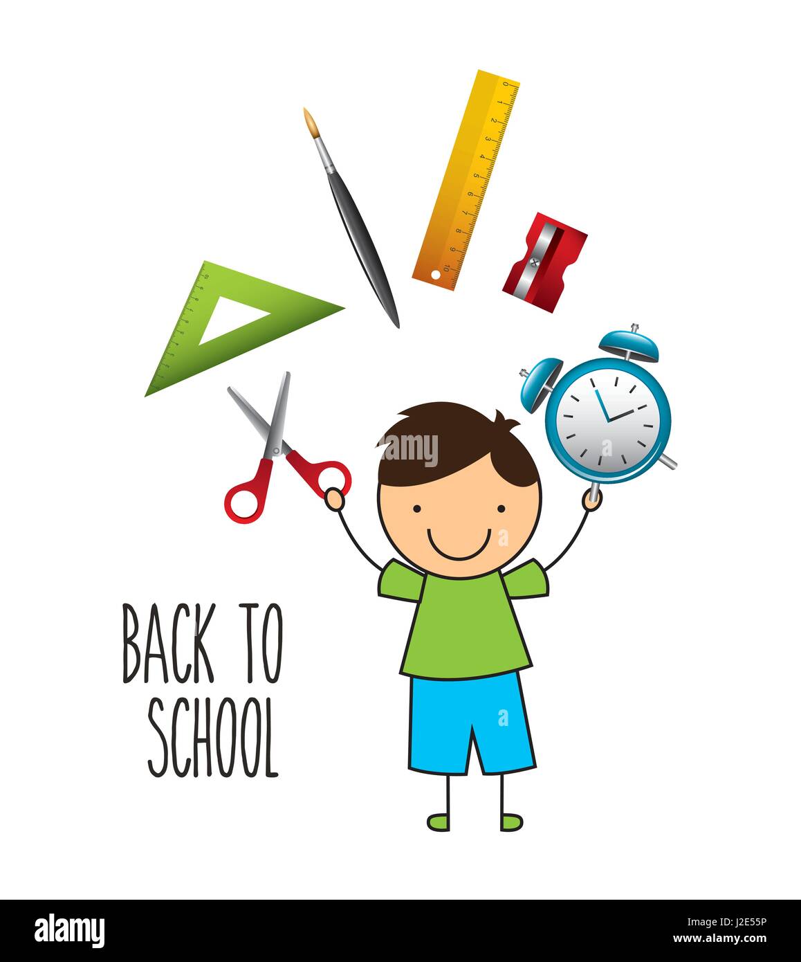 back to school with set supplies Stock Vector Image & Art - Alamy