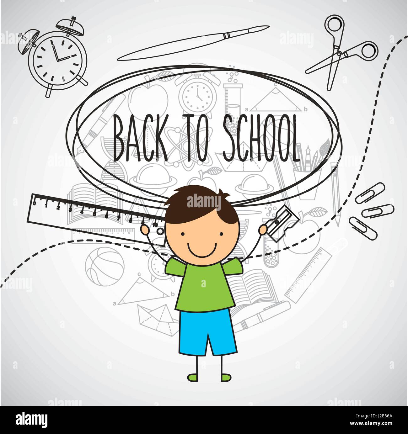 back to school with set supplies Stock Vector Image & Art - Alamy