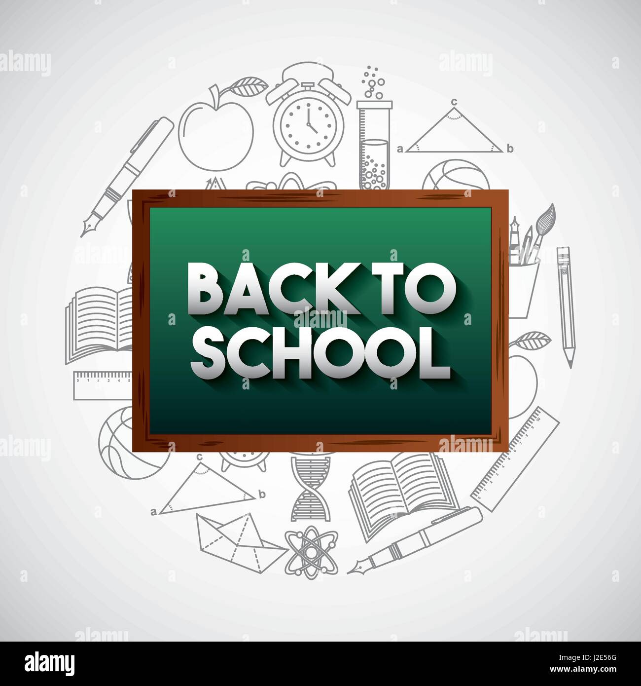 back to school with set supplies Stock Vector Image & Art - Alamy
