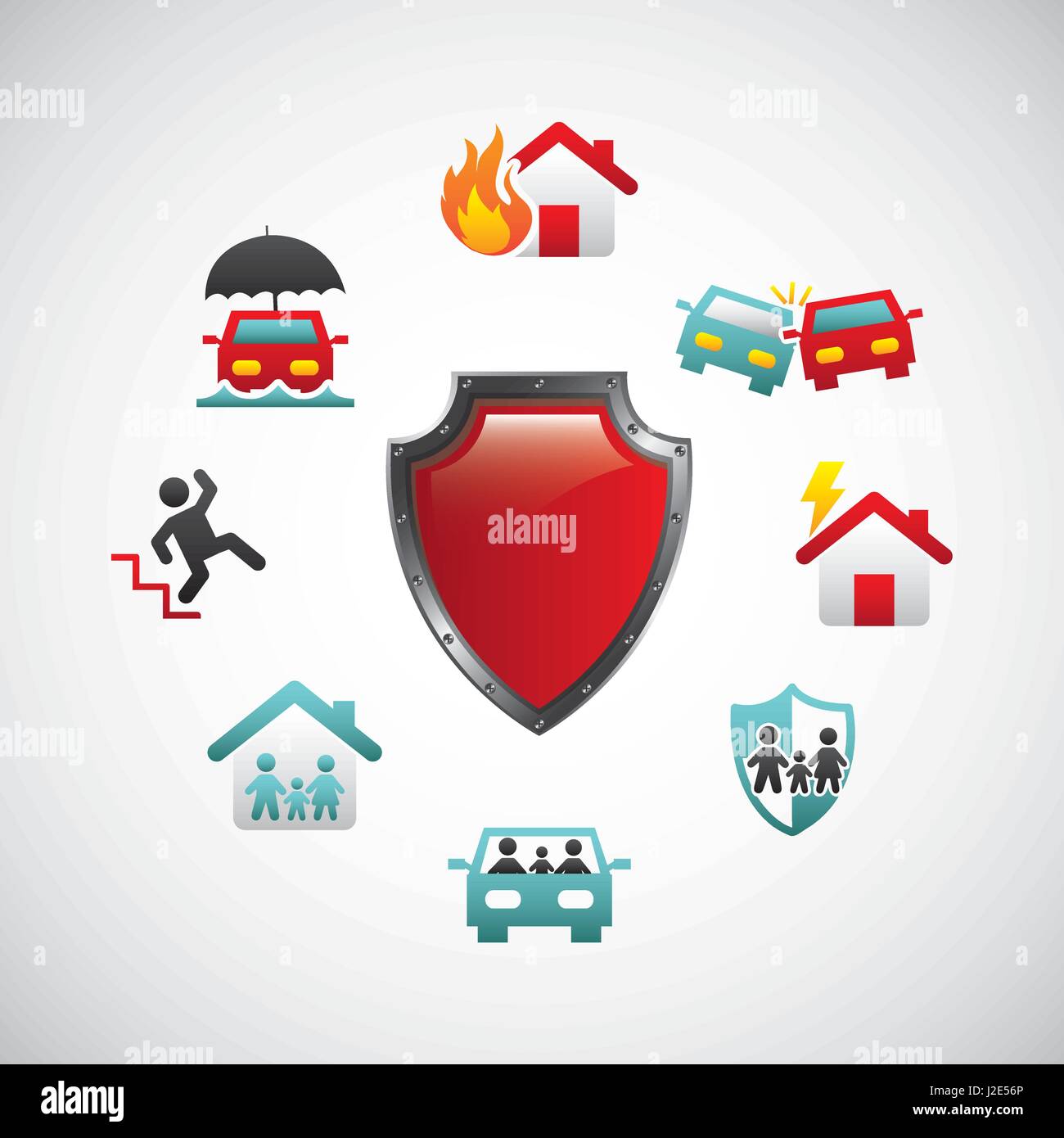 best insurance concept icons Stock Vector Image & Art - Alamy