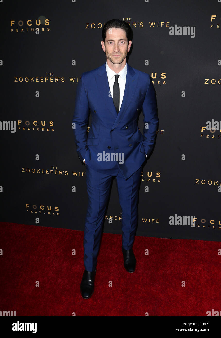 Premiere Of Focus Features' 'The Zookeeper's Wife' Featuring: Iddo Goldberg Where: Hollywood, California, United States When: 28 Mar 2017 Stock Photo