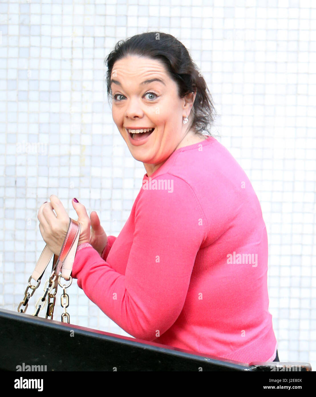 Lisa Riley make up free outside ITV Studios Featuring Lisa Riley Where