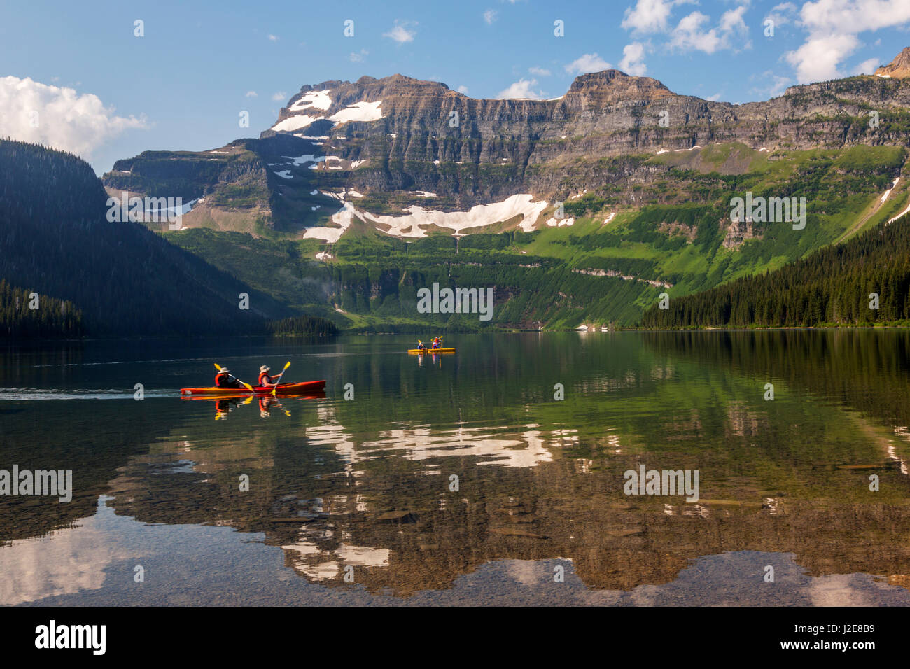 Canada, Alberta, Waterton Lakes National Park, Cameron Lake and Mount ...