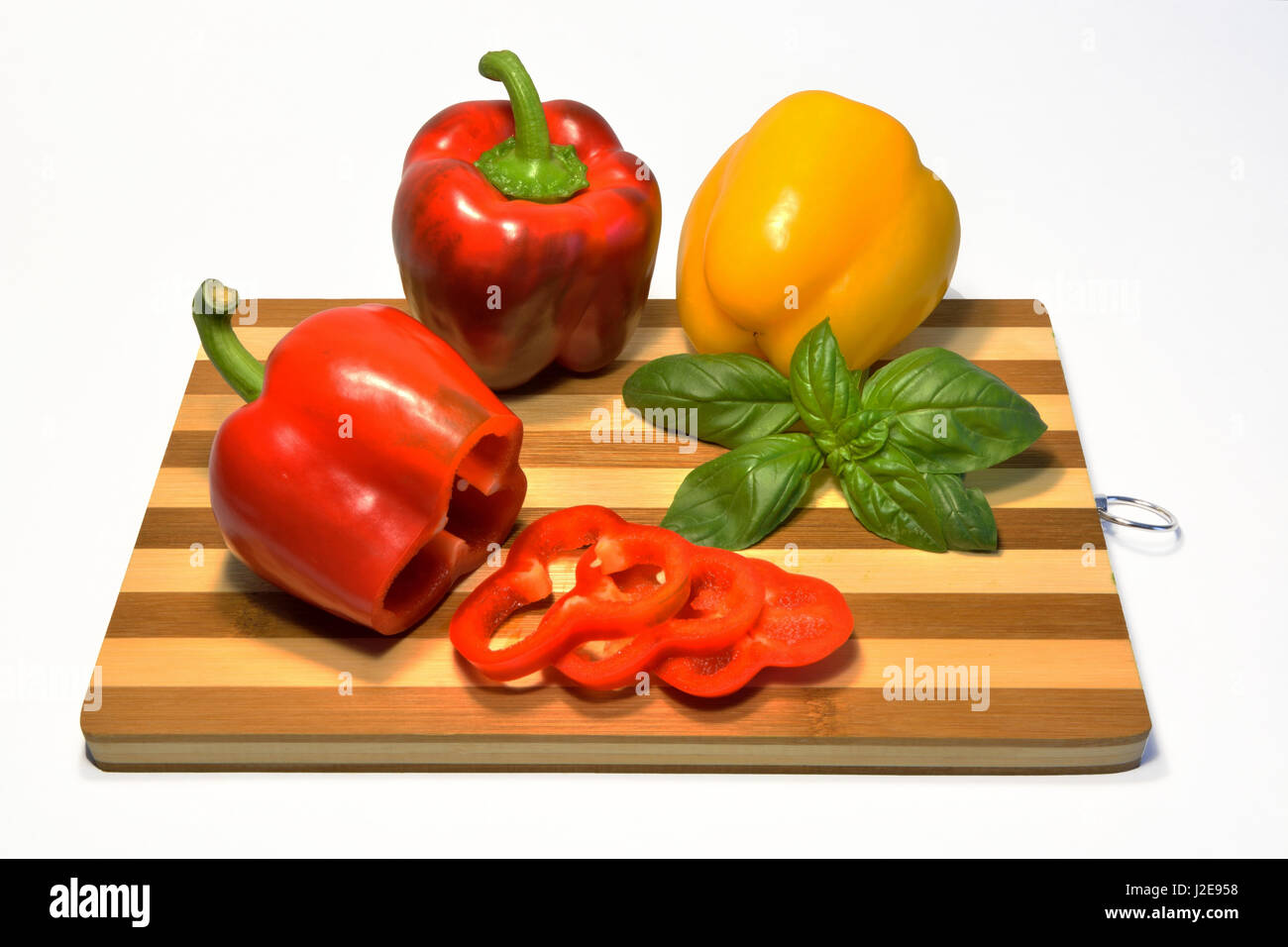Red and yellow organic pepper, healthy vegetarian food Stock Photo Alamy