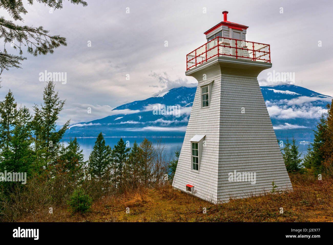Pilot Bay Lighthouse at Pilot Bay Provincial Park, British Columbia