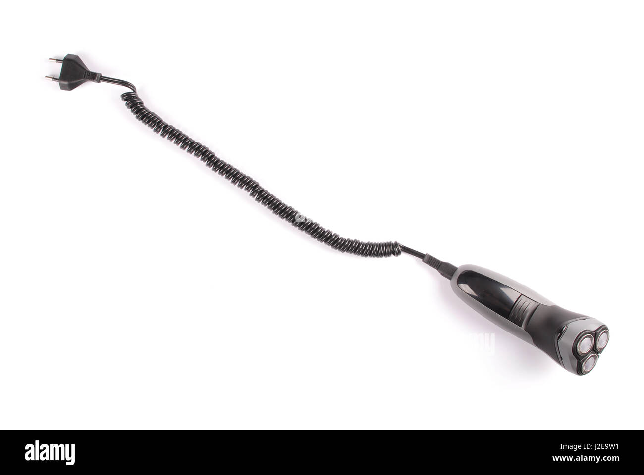 New black electric razor close up isolated on white background Stock ...
