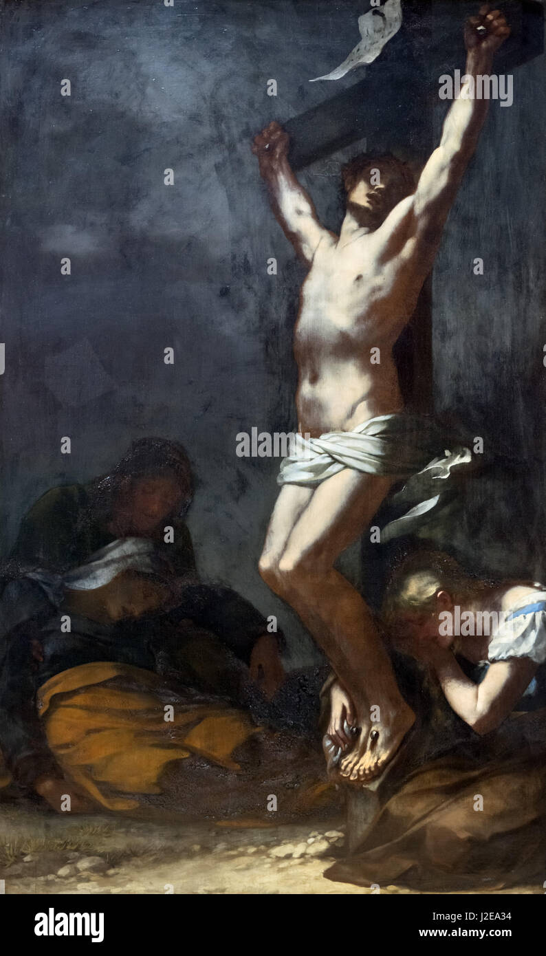 Christ On The Cross Le Christ Sur La Croix By Pierre Paul Prud Hon C 14 The Painting Shows The Crucifixion Of Jesus With With Mary Magdalene And The Virgin Mary At His Feet