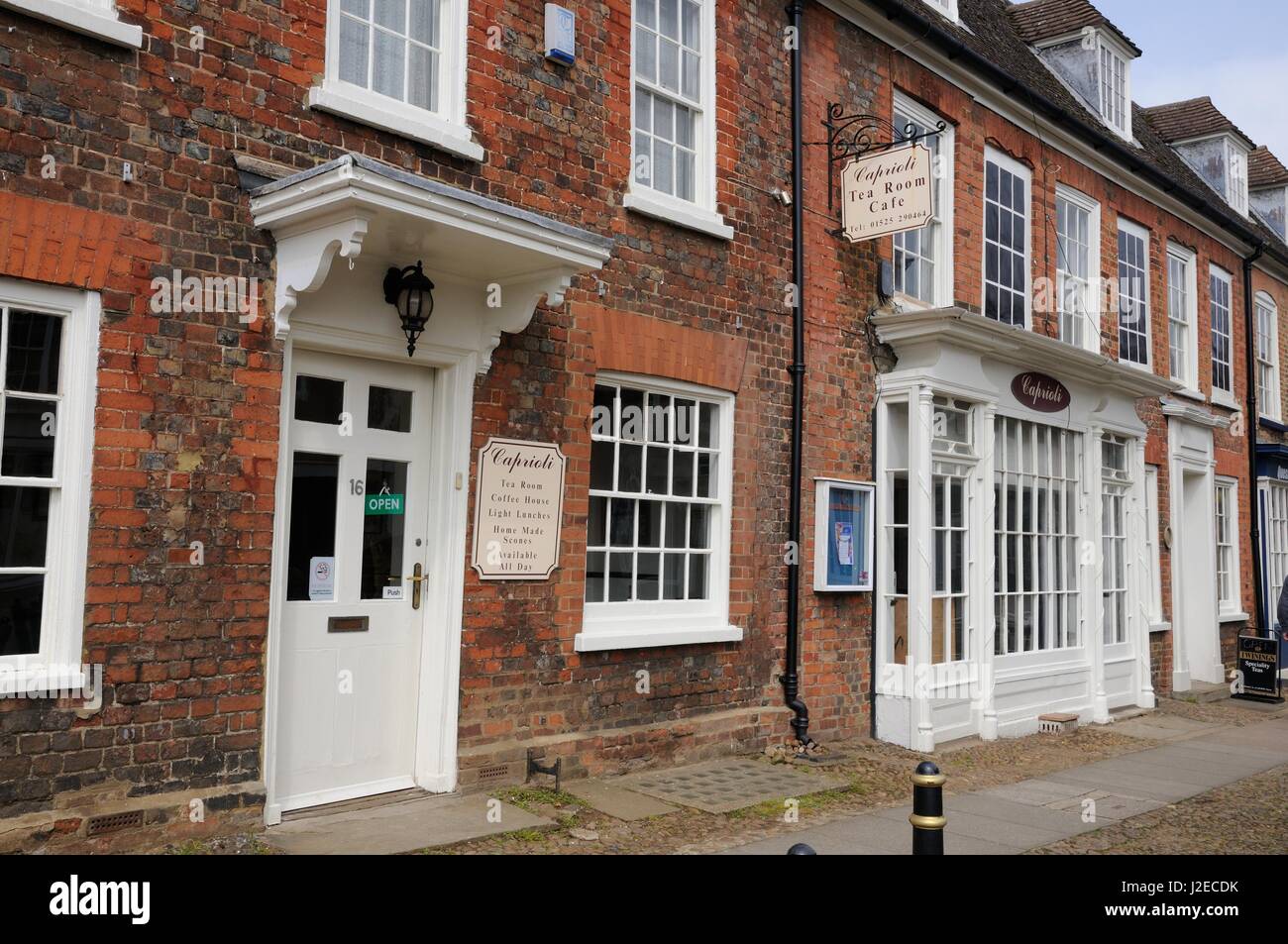 Caprioli Tea Rooms Market Place Woburn Bedfordshire Stock