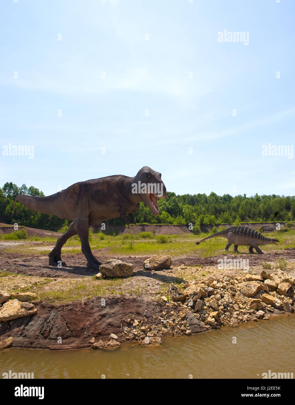 Jurassic park (Jura Park) in Krasiejow, Poland Stock Photo