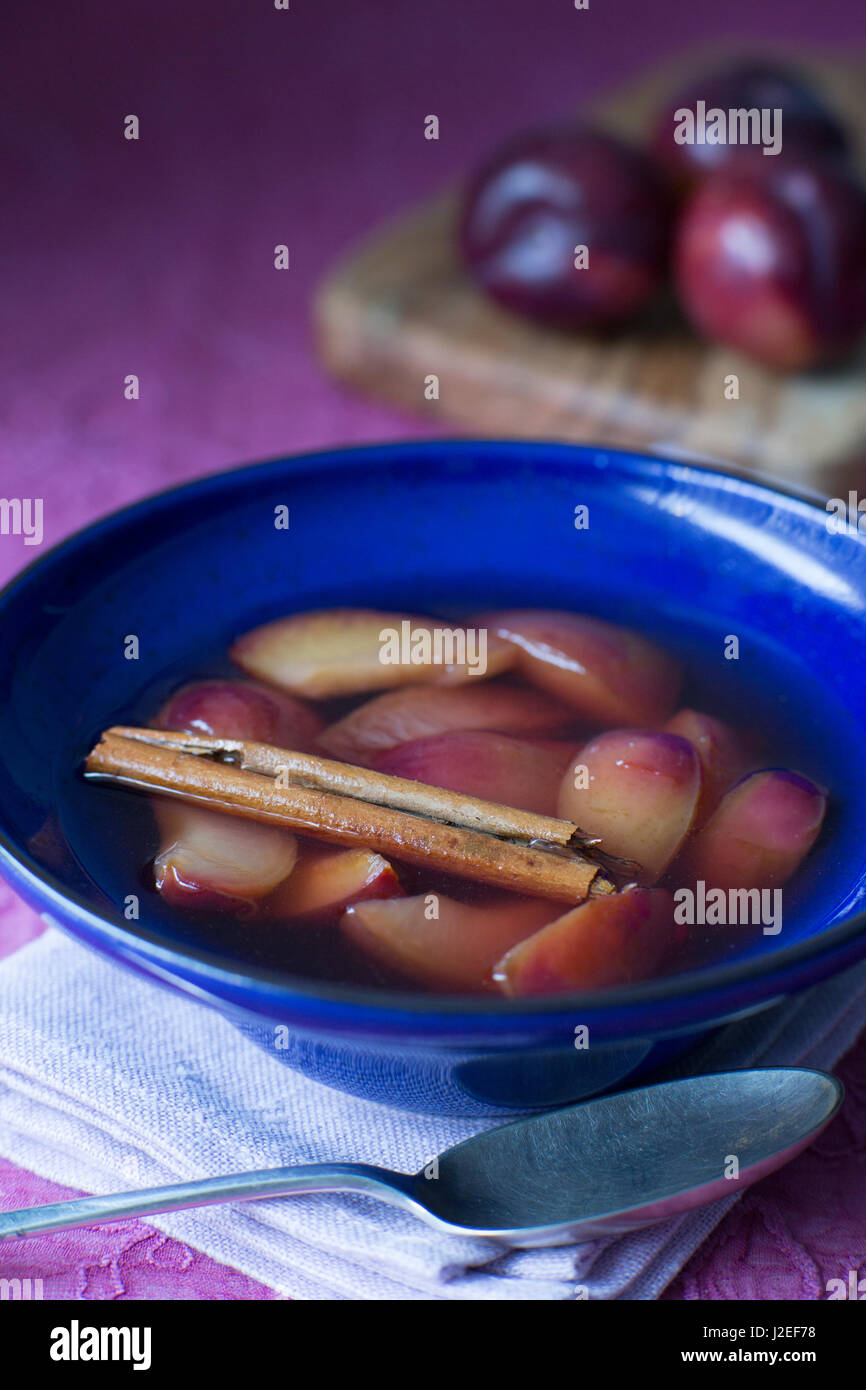 Cinnamon spiced plum Stock Photo