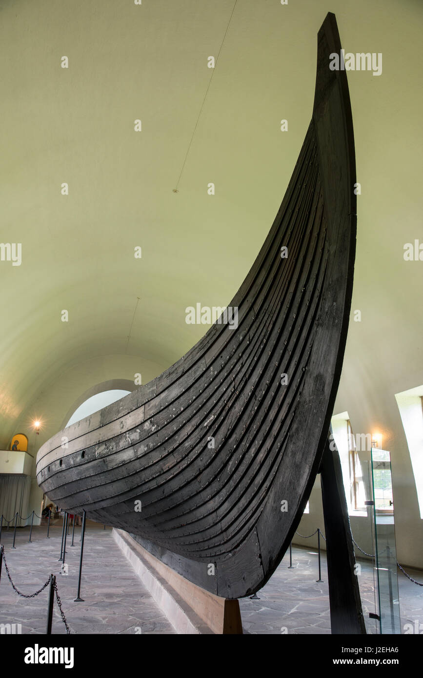 Norway, Oslo, The Viking Ship Museum. The Gokstad Ship, oak Viking ship