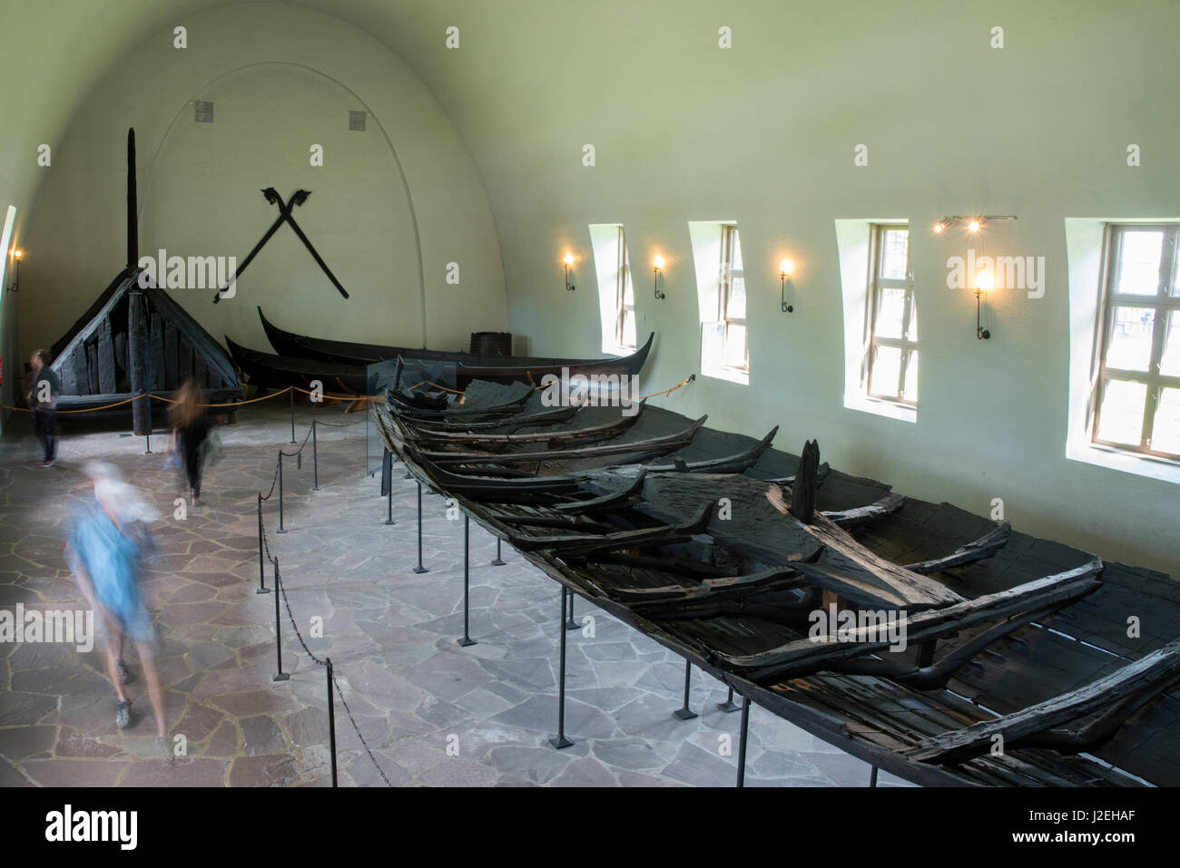 Norway, Oslo, The Viking Ship Museum. The Tune Ship, oak Viking ship, c