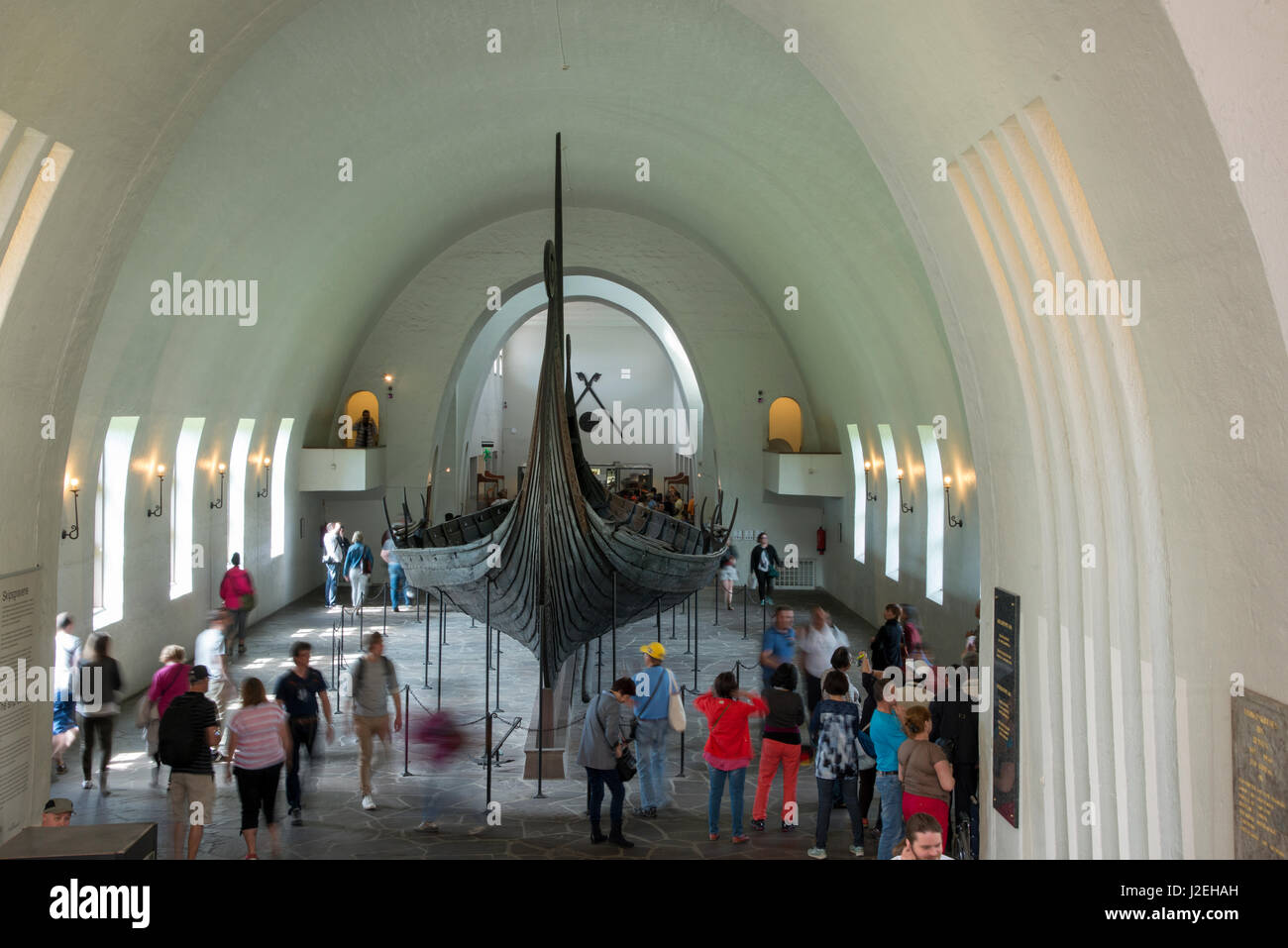 Norway, Oslo, The Viking Ship Museum. The Oseberg Ship, oak Viking