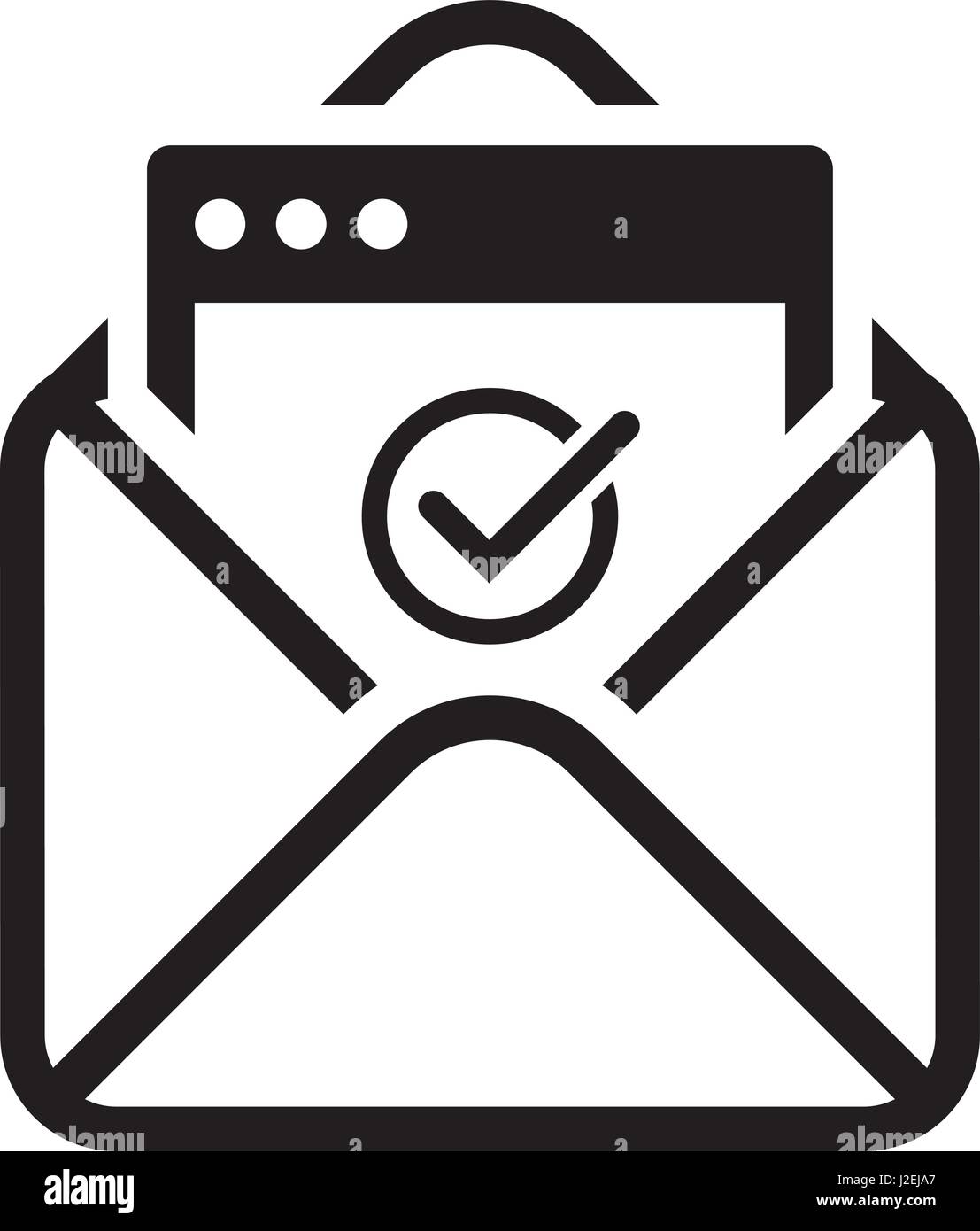 Confirmation Letter Icon. Flat Design Stock Vector Image & Art - Alamy