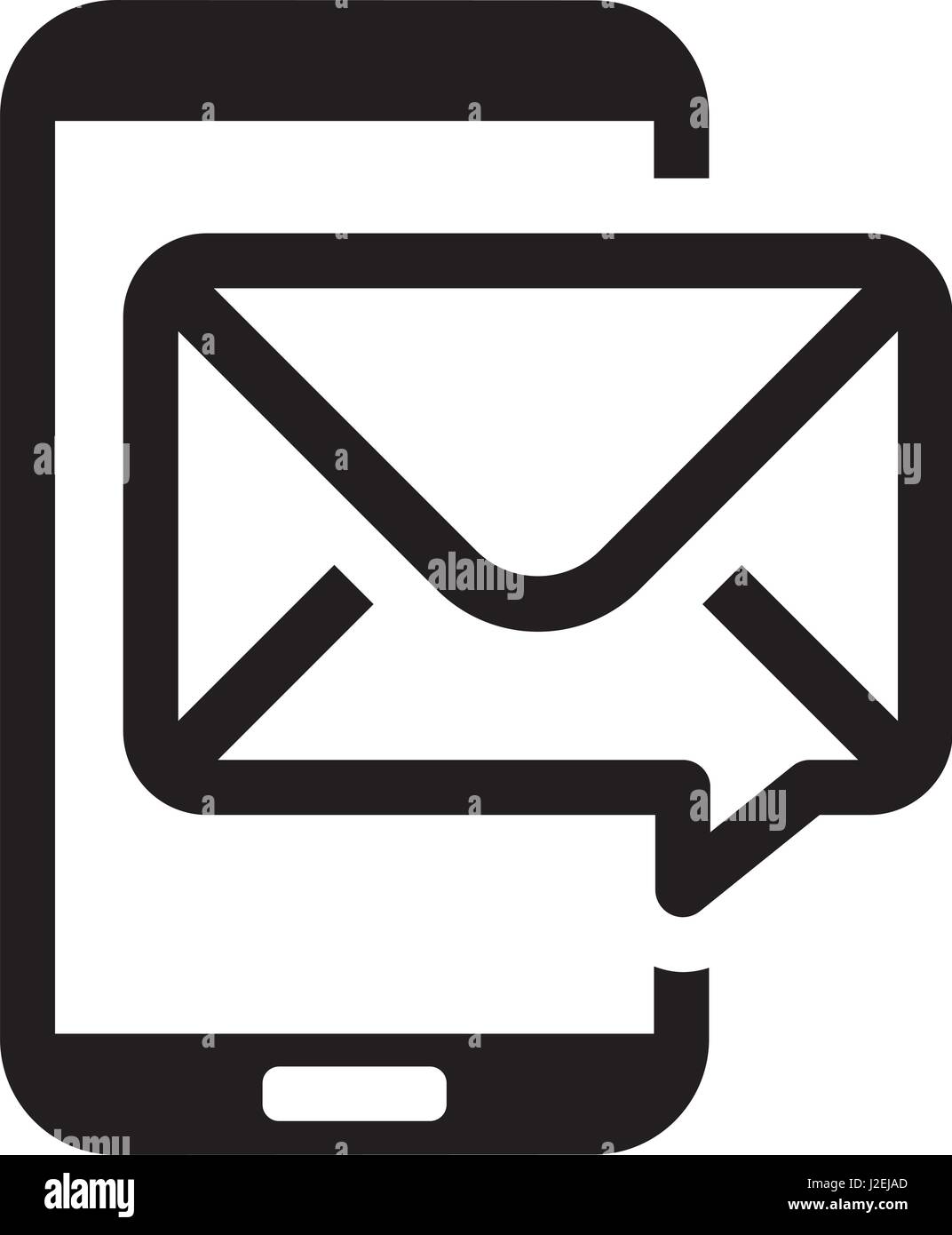 Mobile Marketing Icon. Flat Design Stock Vector Image & Art - Alamy