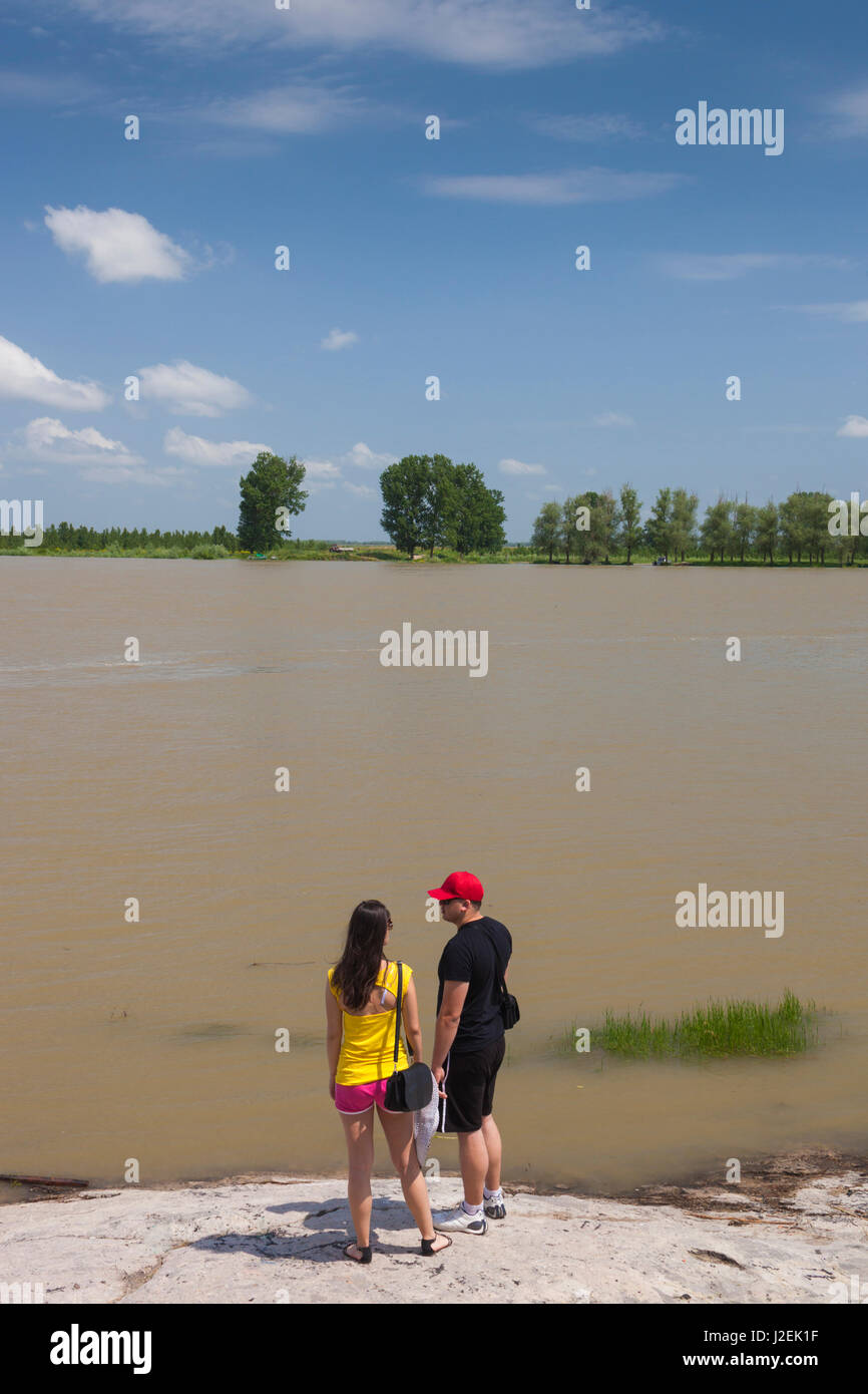 Romania, Danube River Delta, Mahmudia, Danube River Delta visitors ...