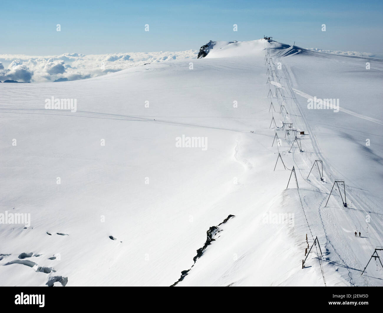 Switzerland, Zermatt, Matterhorn Glacier Paradise, ski area and Theodul  Glacier Stock Photo - Alamy
