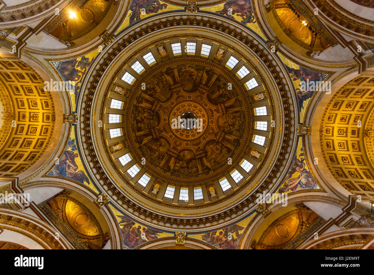 Interior view of dome of St Paul's Cathedral, St Paul's, London Stock Photo Alamy