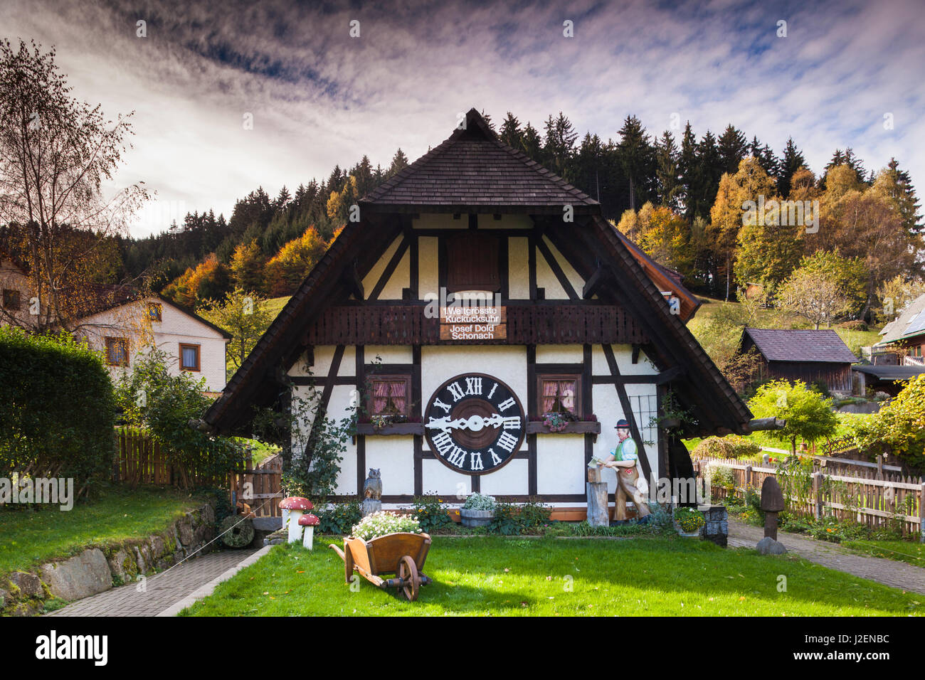 Germany, BadenWurttemburg, Black Forest, Schonach, World's Oldest Largest Cuckoo Clock