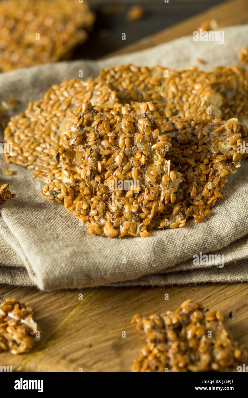 Healthy Homemade Flax Seed Crackers with Nuts Stock Photo Alamy
