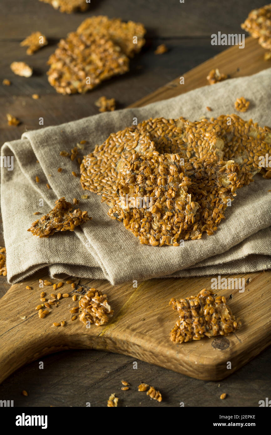 Healthy Homemade Flax Seed Crackers with Nuts Stock Photo Alamy