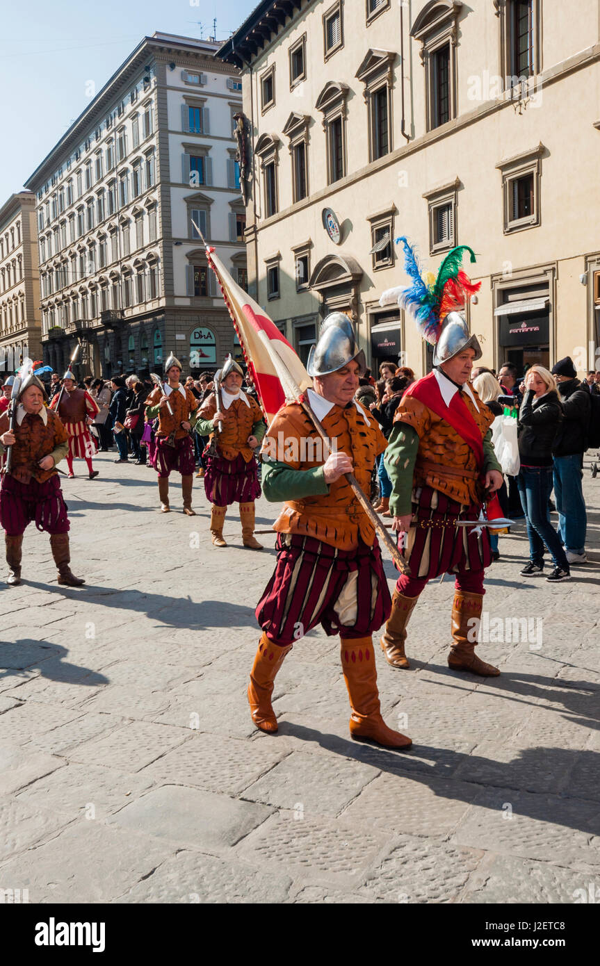 Parade of Calcio Storico, Firenze, Piazza Duomo, Tuscany, Italy Stock Photo  - Alamy