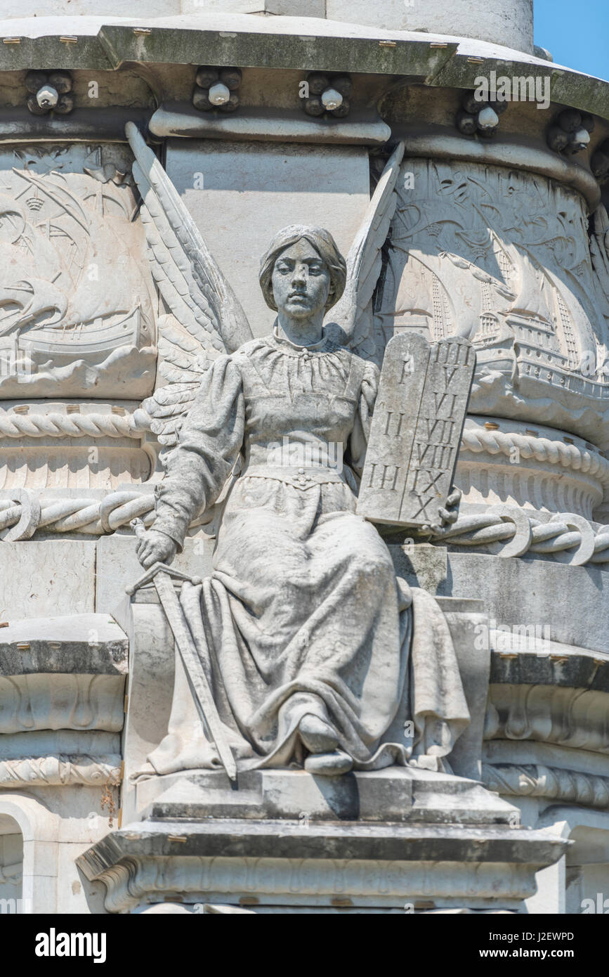 Portugal, Lisbon, monument of Alfonso de Albuquerque detail (Large format sizes available) Stock Photo