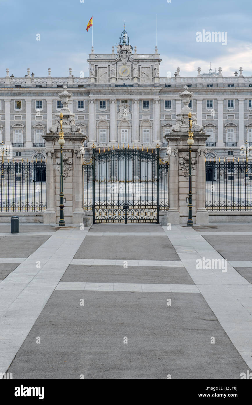 Spain, Madrid, Royal Palace (Palacio Real de Madrid) Gate (Large format ...