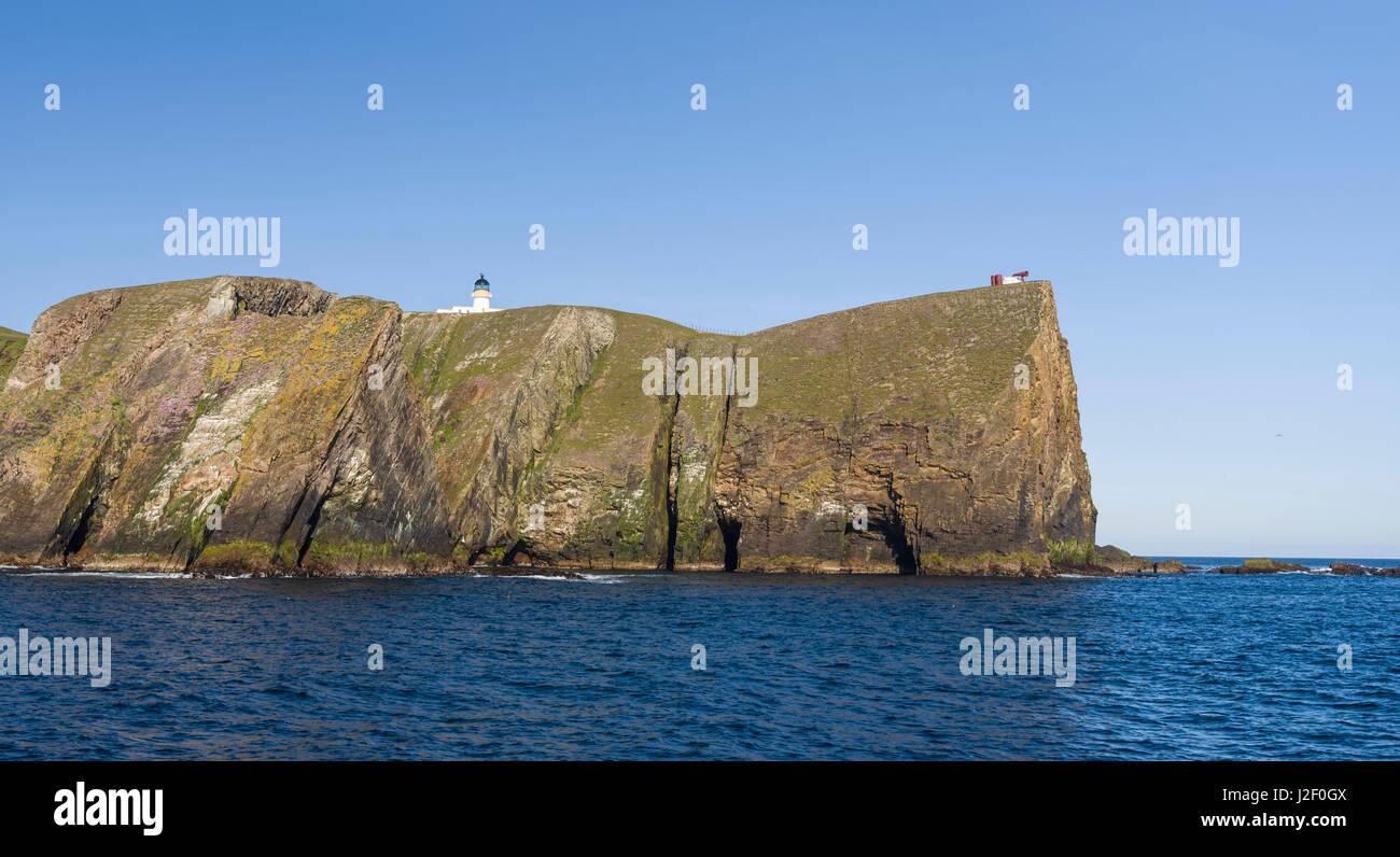 Fair Isle. in the far north of Scotland, the cliff in the north of the island. Scotland, Shetland Islands (Large format sizes available) Stock Photo