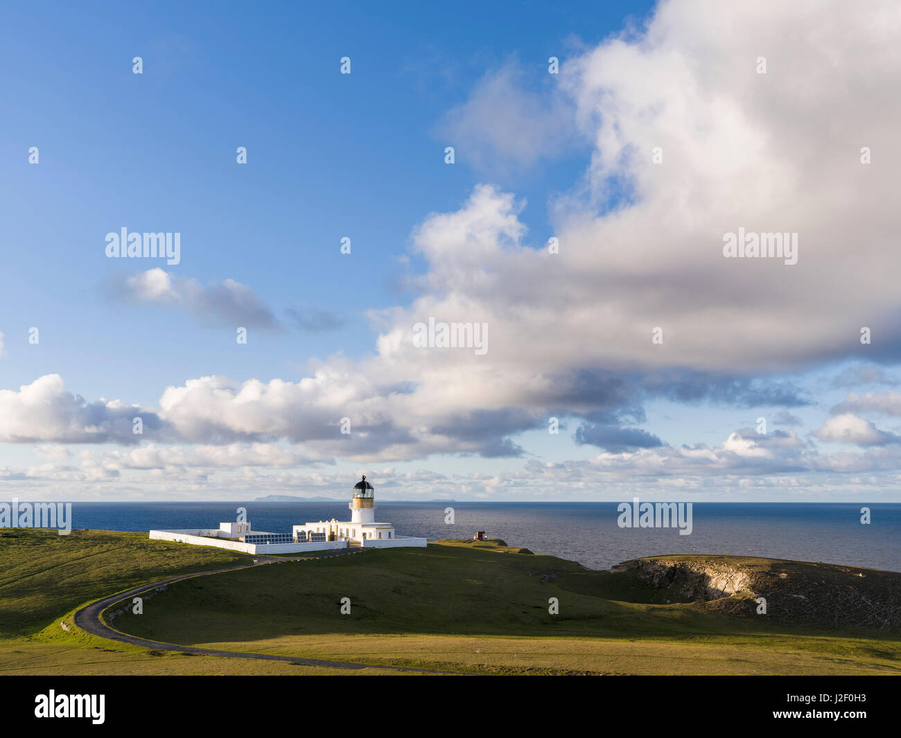 Fair Isle. in the far north of Scotland. North Lighthouse, built in 1892 by D and C Stevenson. Scotland, Shetland Islands (Large format sizes available) Stock Photo