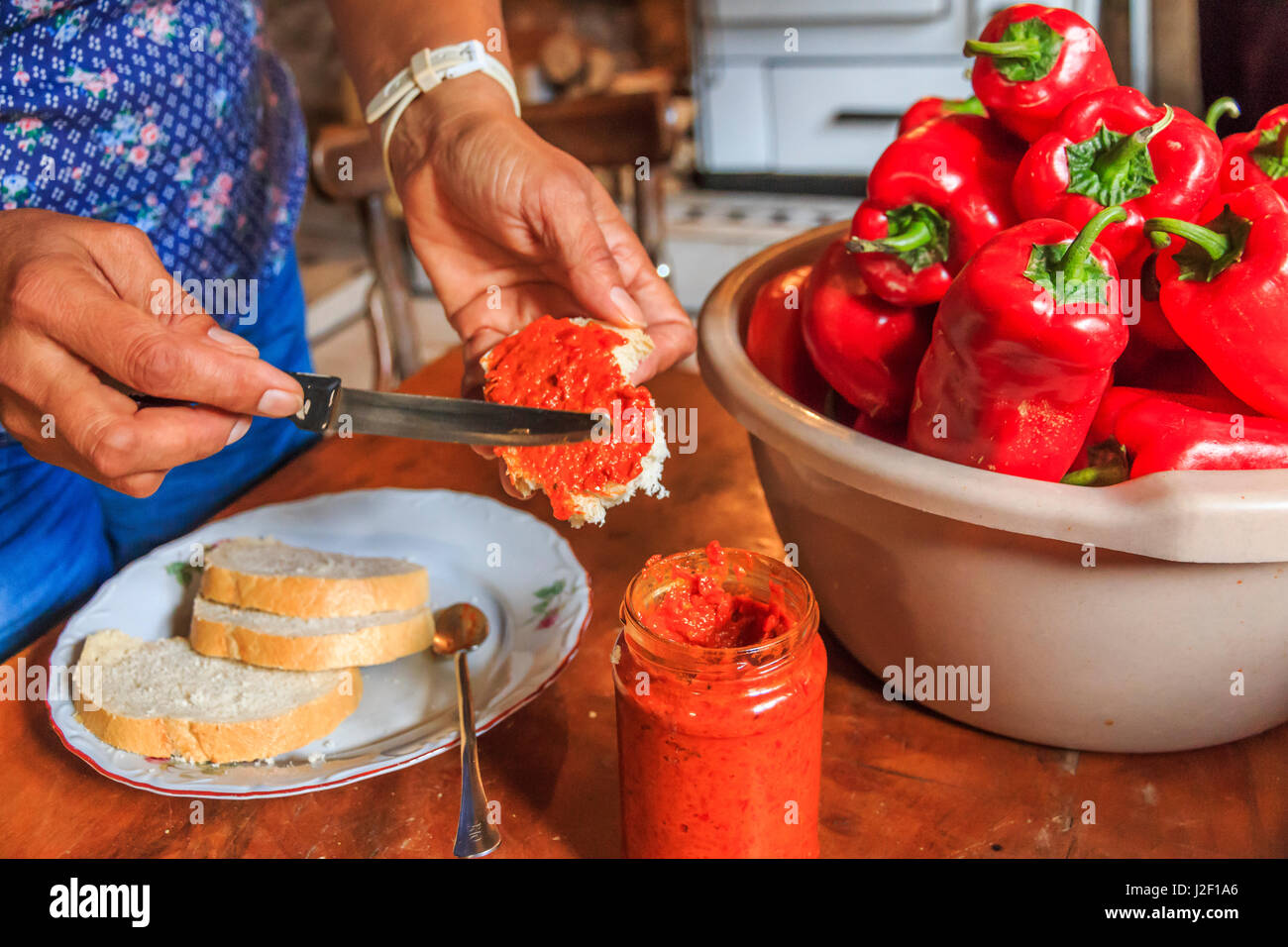 Macedonia, Ohrid and Lake Ohrid, Macedonian Ajvar Roasted Red Pepper