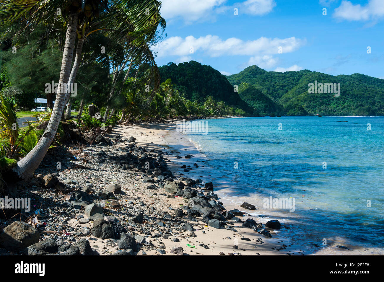 East Coast of Tutuila Island, American Samoa, South Pacific Stock Photo ...