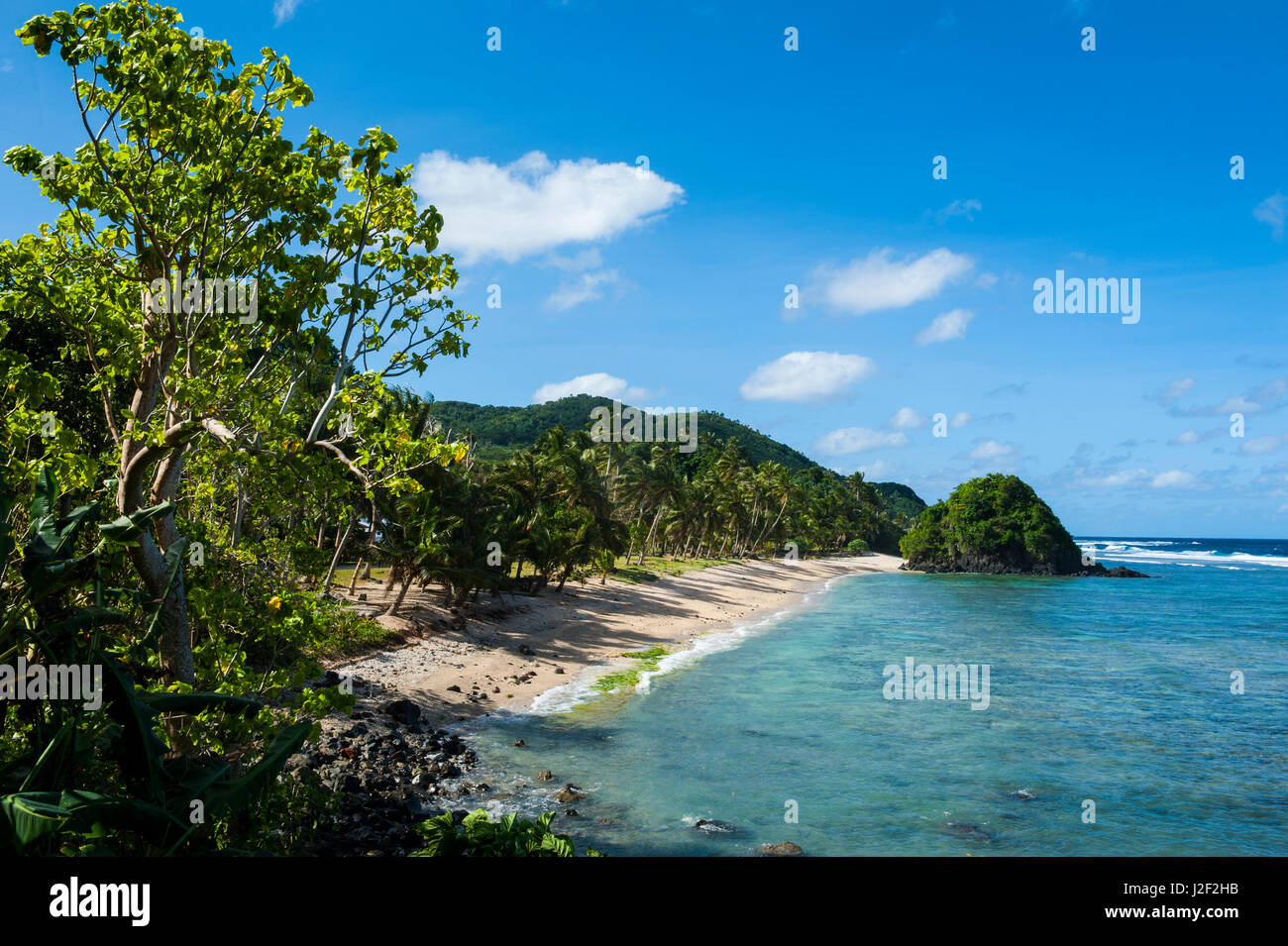 Two dollar beach on Tutuila Island, American Samoa, South Pacific Stock
