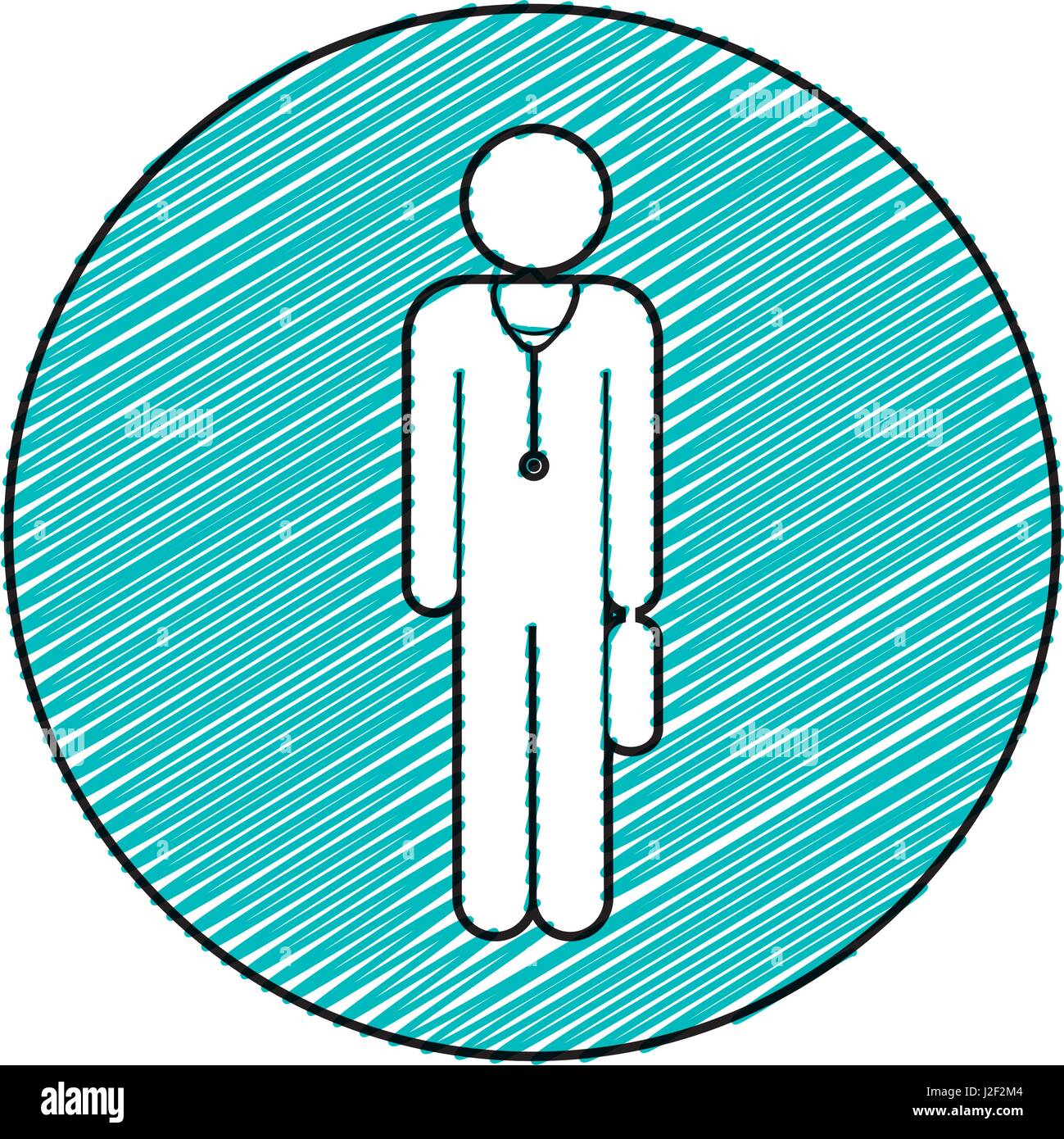 Male doctor outline drawing, png | PNGWing