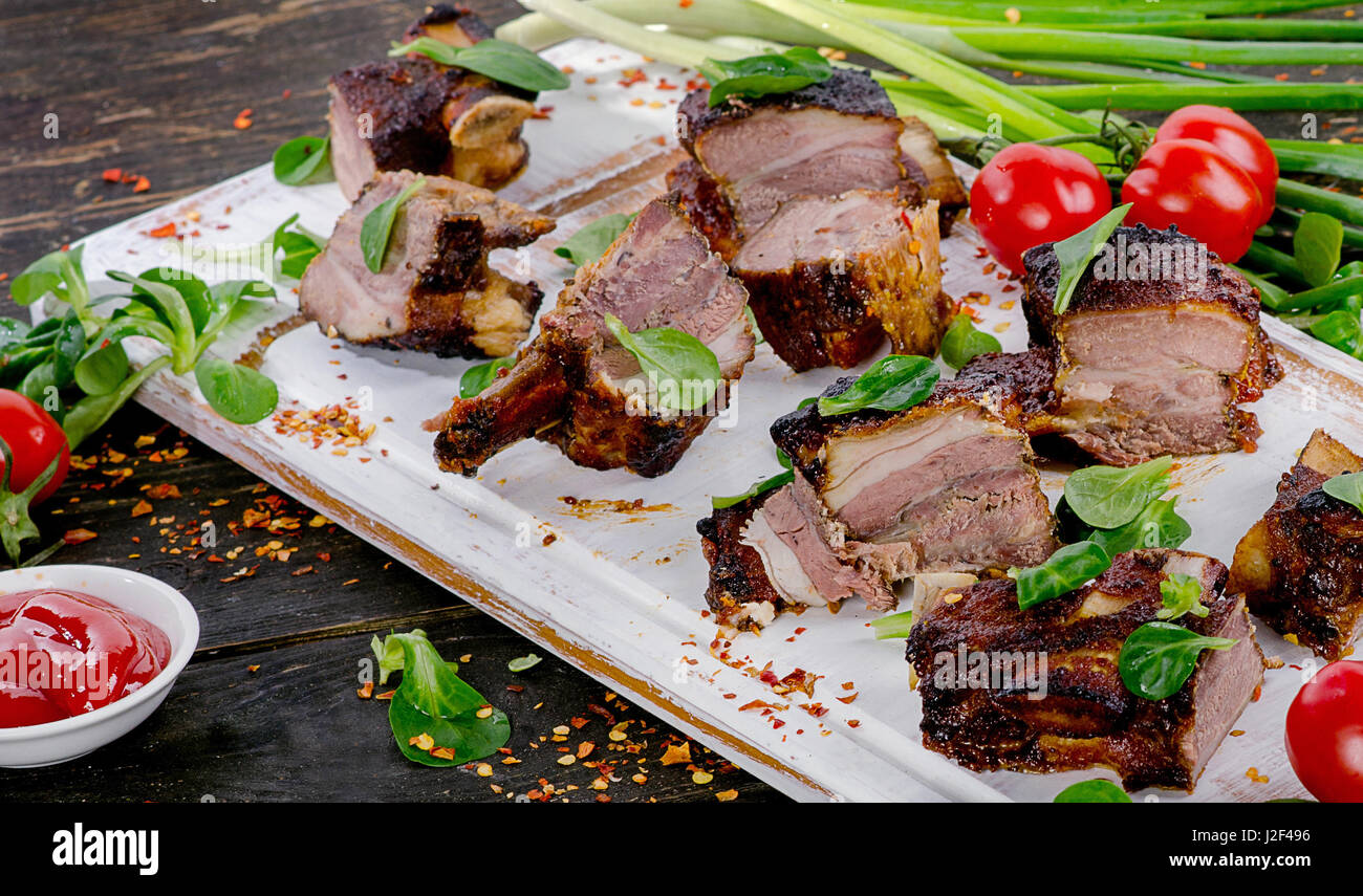 Beef Ribs Fresh Beef ribs grill grilled vegetables hi-res stock photography and images ...