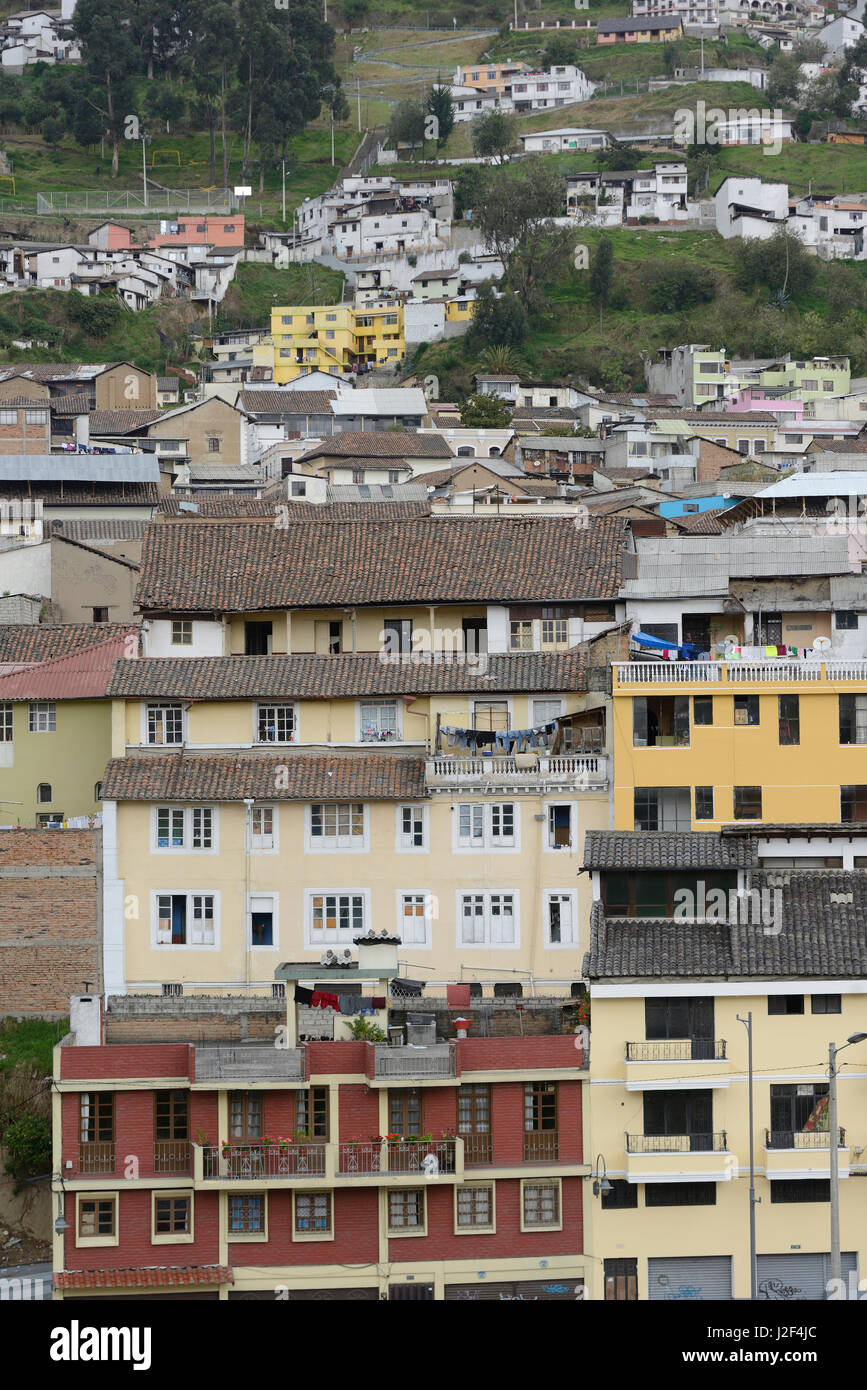 Ecuador, Pichincha, Quito. Apartments on the outskirts of Old Town