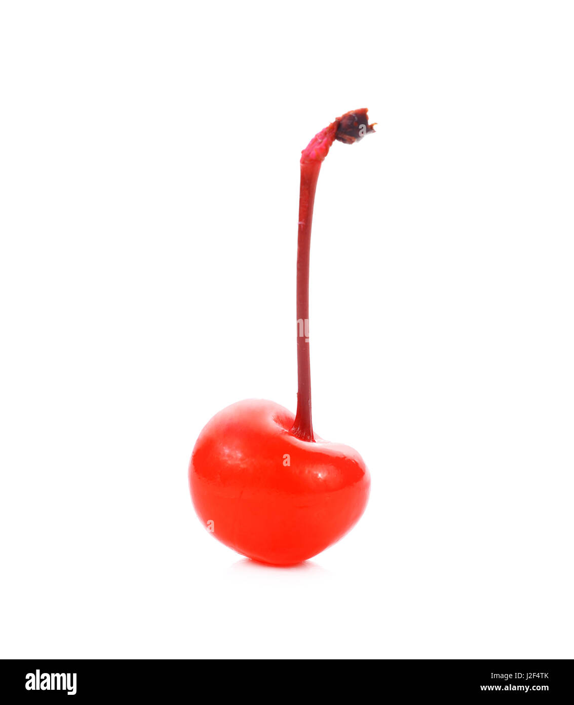 Maraschino cherry on white background Stock Photo